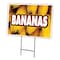 Signmission Bananas Yard Sign & Stake outdoor plastic coroplast window, C-1216 Bananas C-1216 Bananas - alternate 1